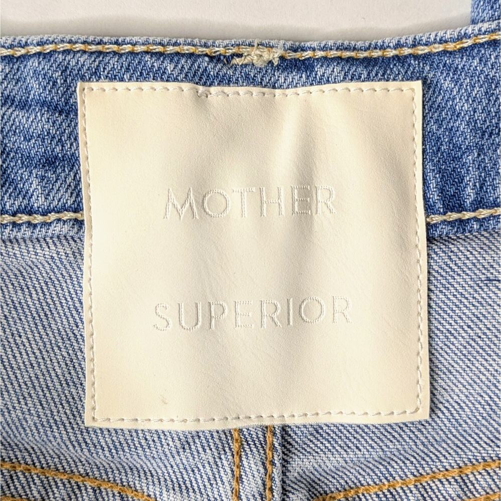 MOTHER Superior Lasso Sneak 29 Sow Surreal Blue Straight Leg High Rise - Picture 12 of 14